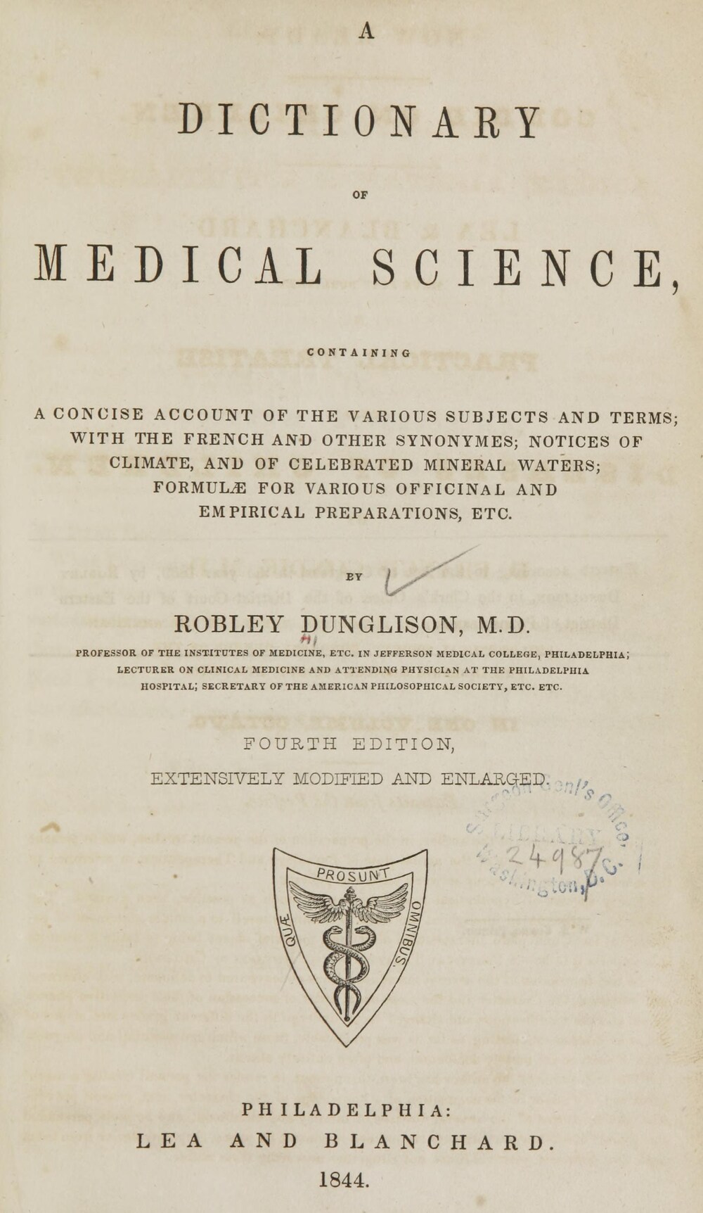 Cover für A dictionary of medical science