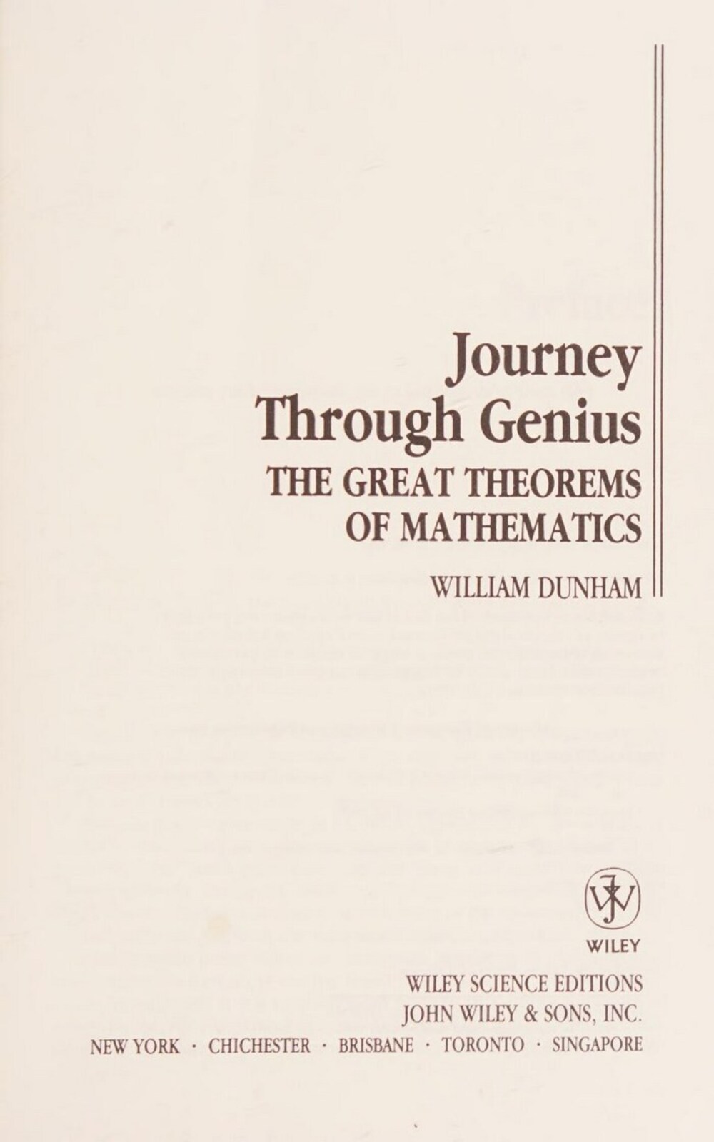 Cover für Journey through genius