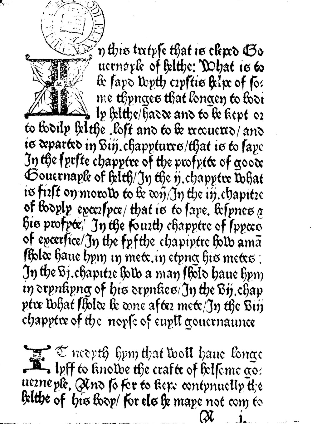 Cover für In this tretyse that is cleped governayle of helthe