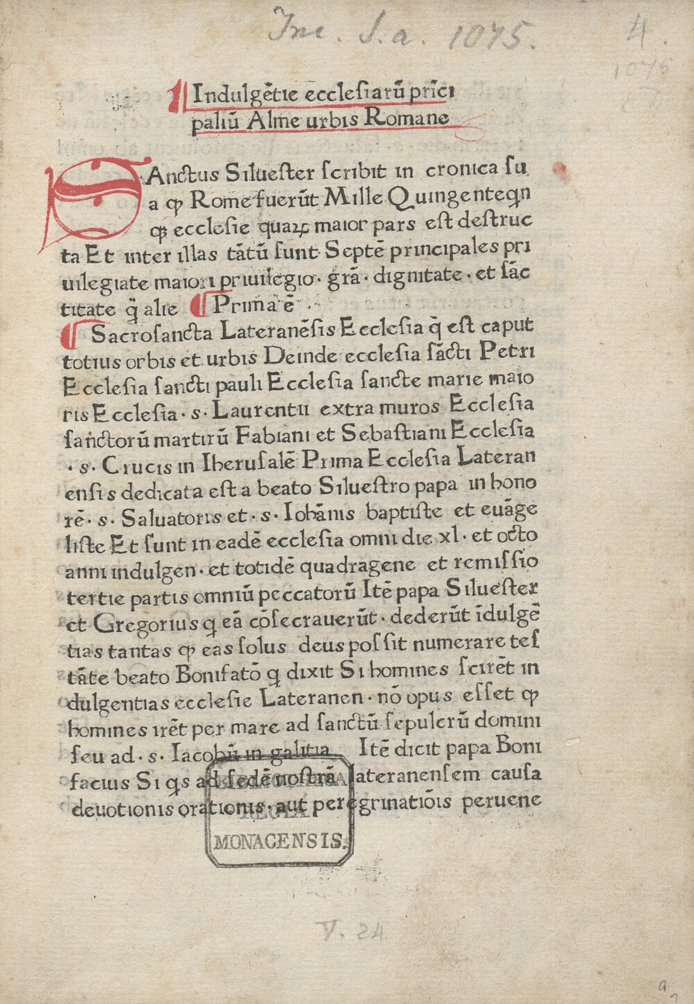 Cover für Indulgentie ecclesiarum principalium alme urbis Romane