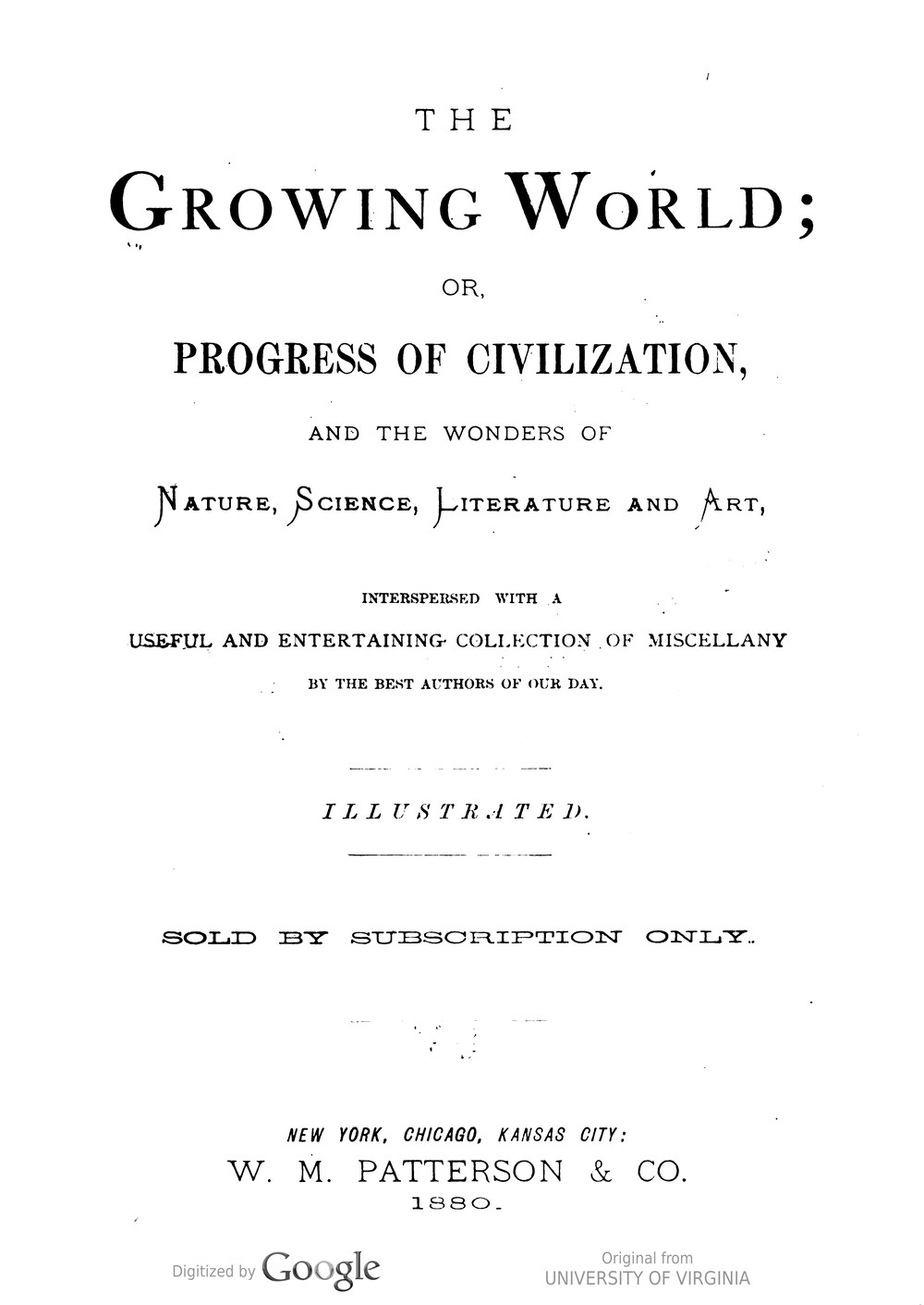 Cover für The growing world