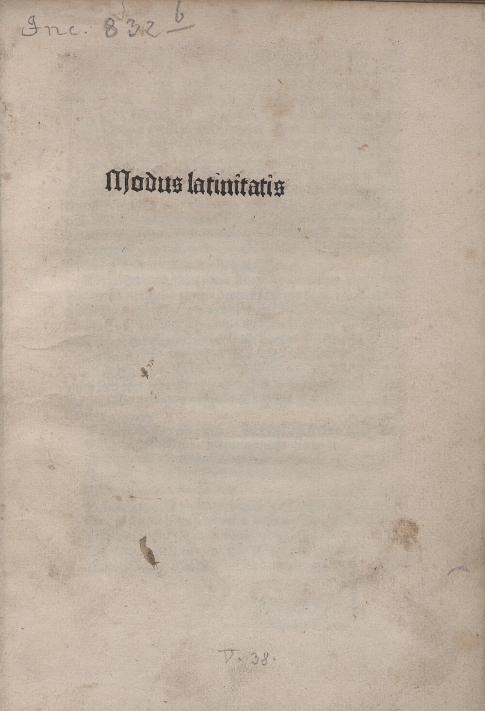 Cover für Modus Latinitatis