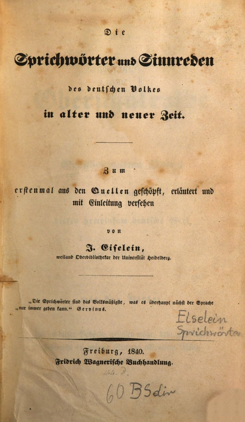 Cover für Die Sprichwörter und Sinnreden des deutschen Volkes in alter und neuer Zeit
