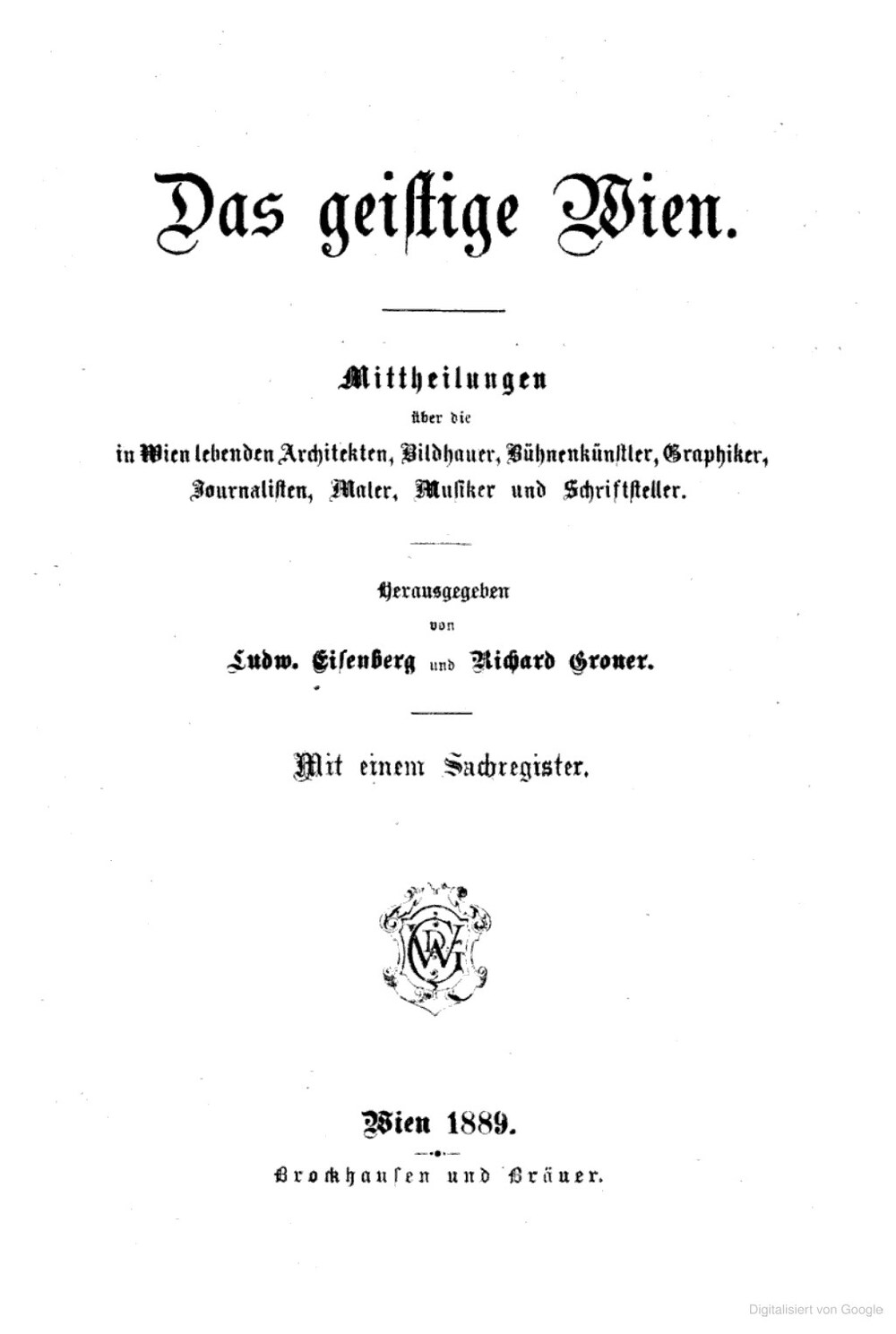 Cover für Das geistige Wien