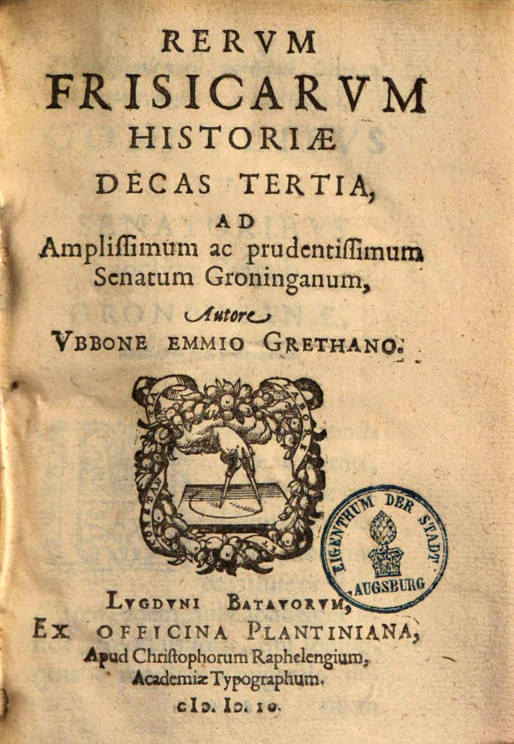 Cover für Rerum Frisicarum historiae