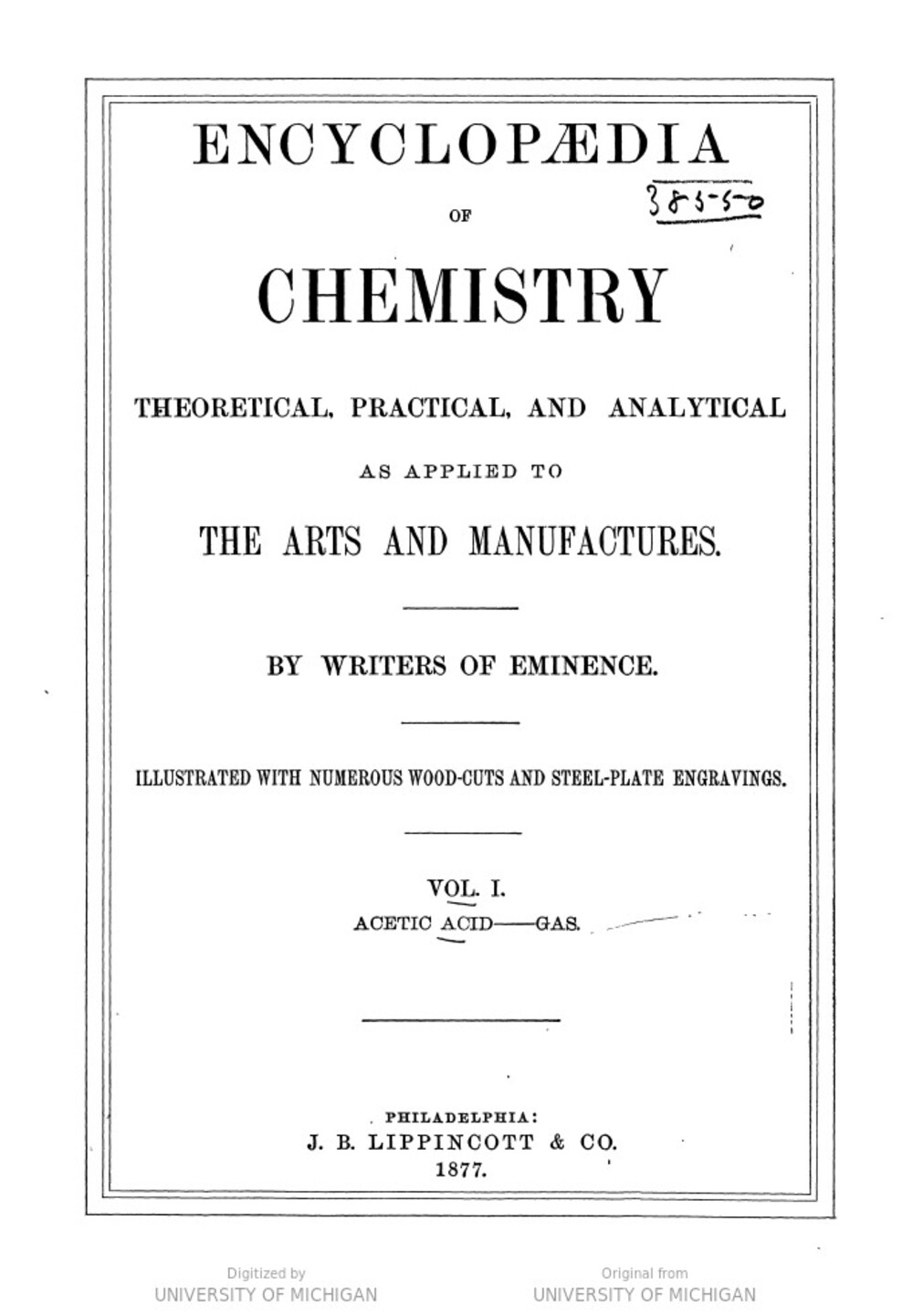 Cover für Encyclopaedia of chemistry
