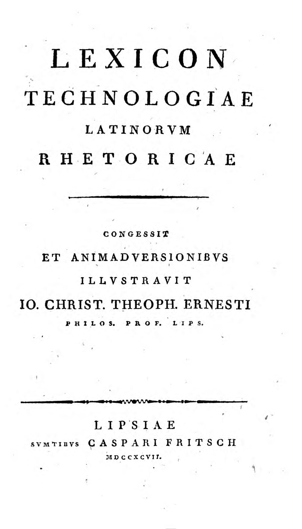 Cover für Lexicon technologiae latinorum rhetoricae