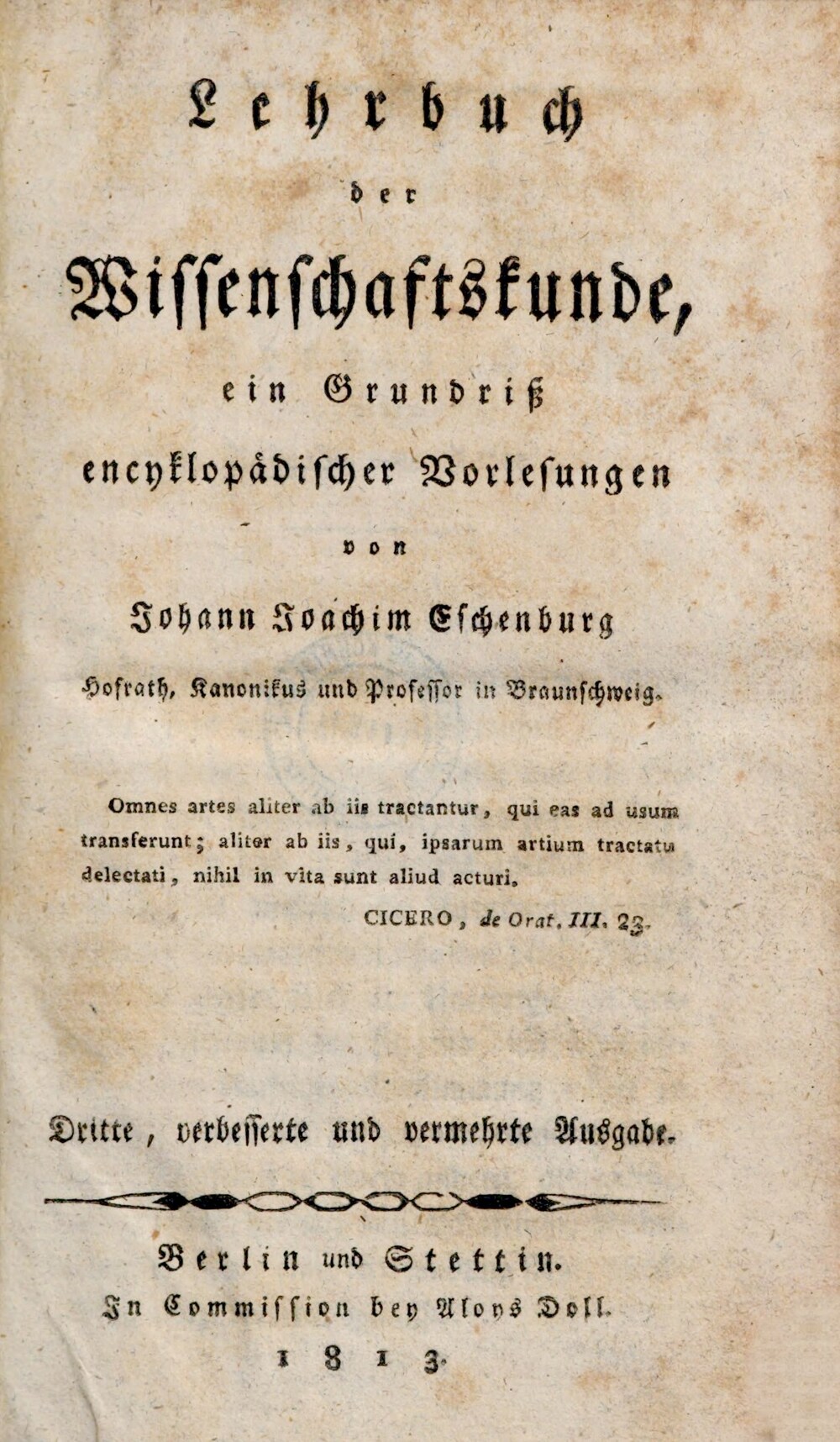 Cover für Lehrbuch der Wissenschaftskunde