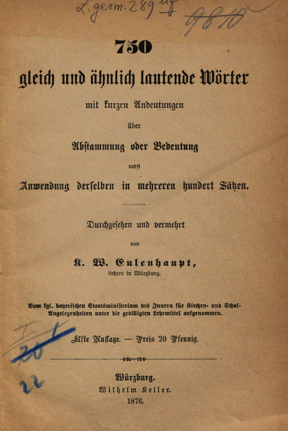 Cover für 750 gleich und ähnlich lautende Wörter