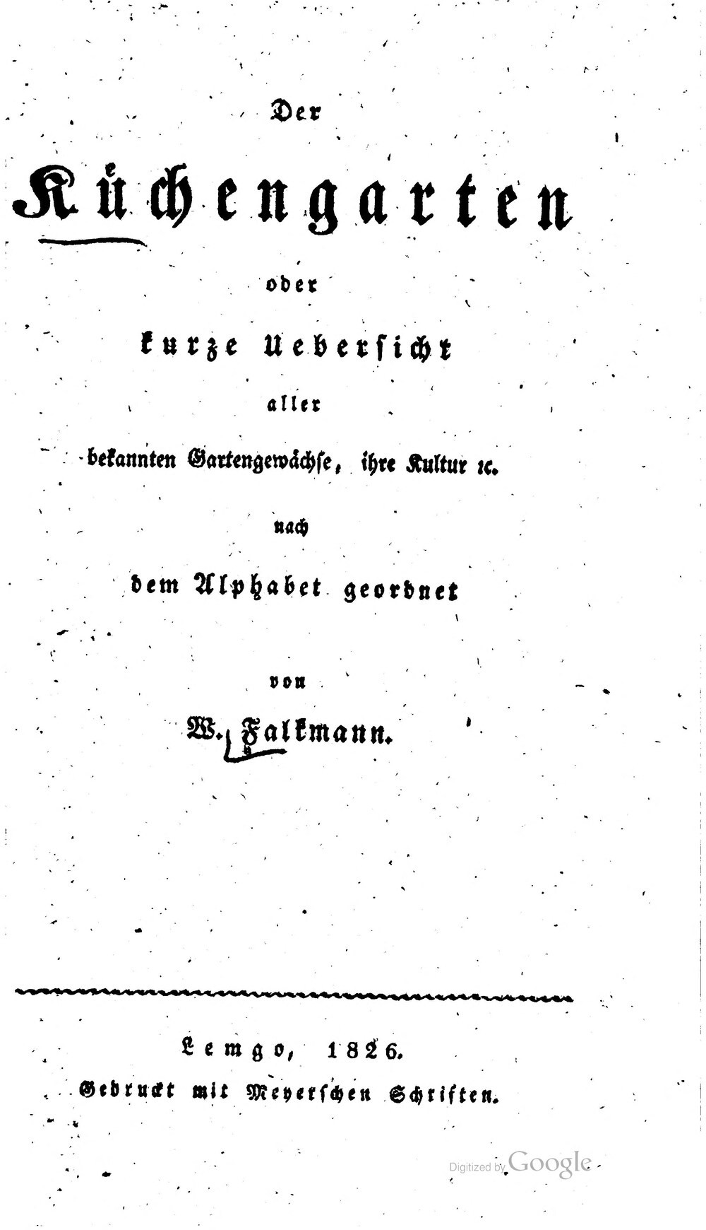 Cover für Der Küchengarten