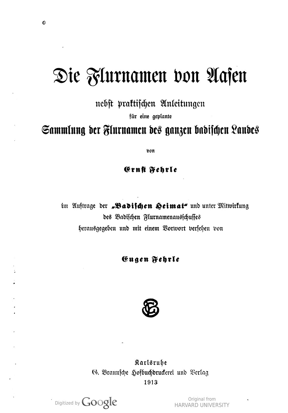 Cover für Die Flurnamen von Aasen