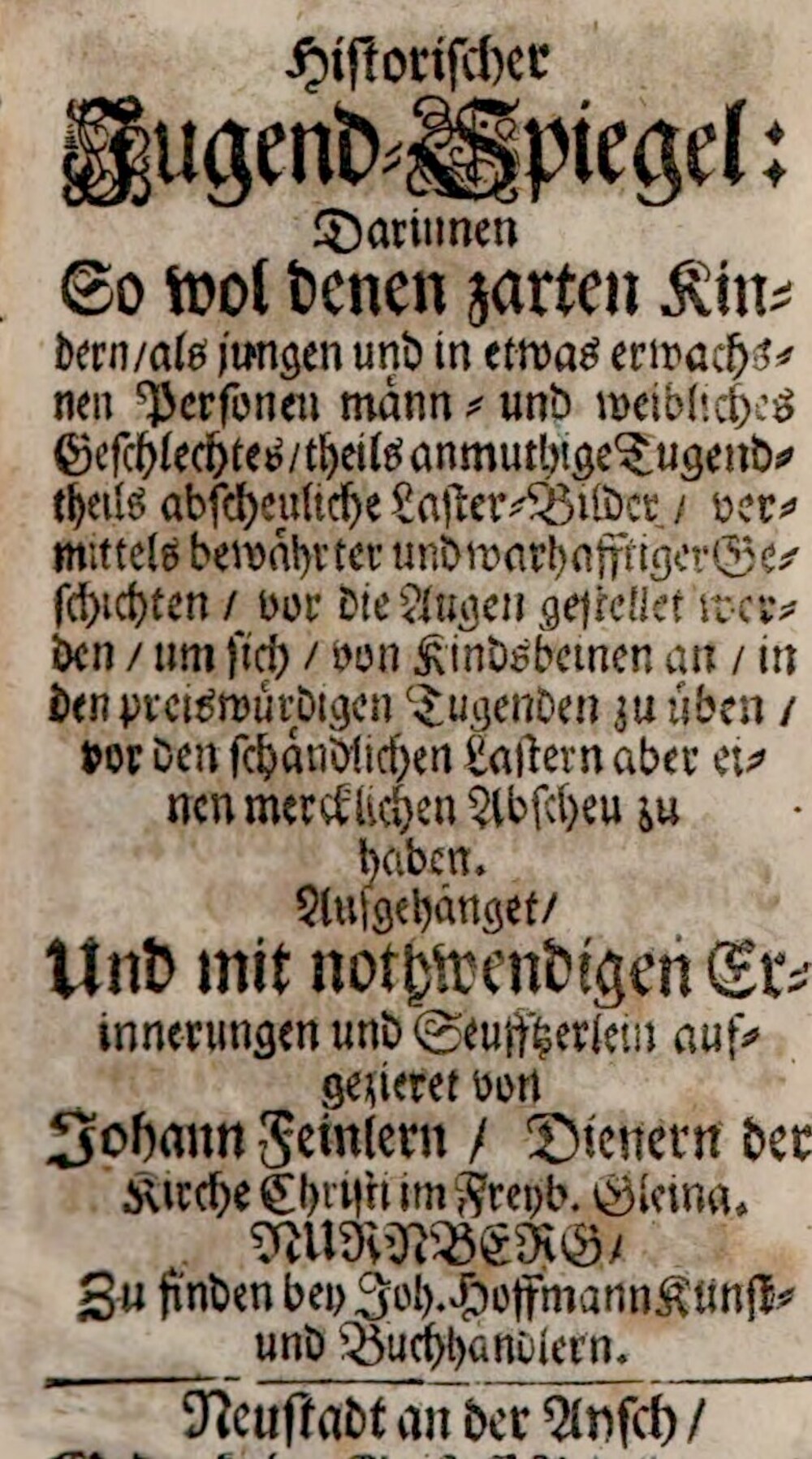 Cover für Historischer Jugend-Spiegel