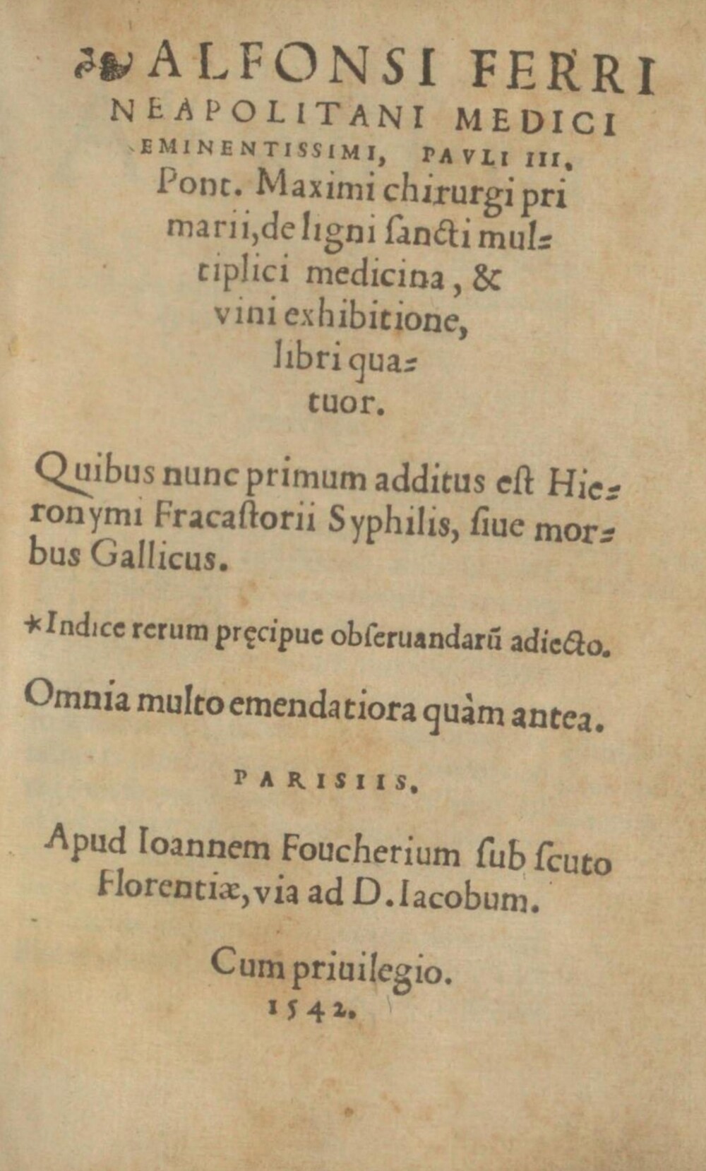 Cover für De ligni sancti multiplici medicina, & vini exhibitione, libri quatuor
