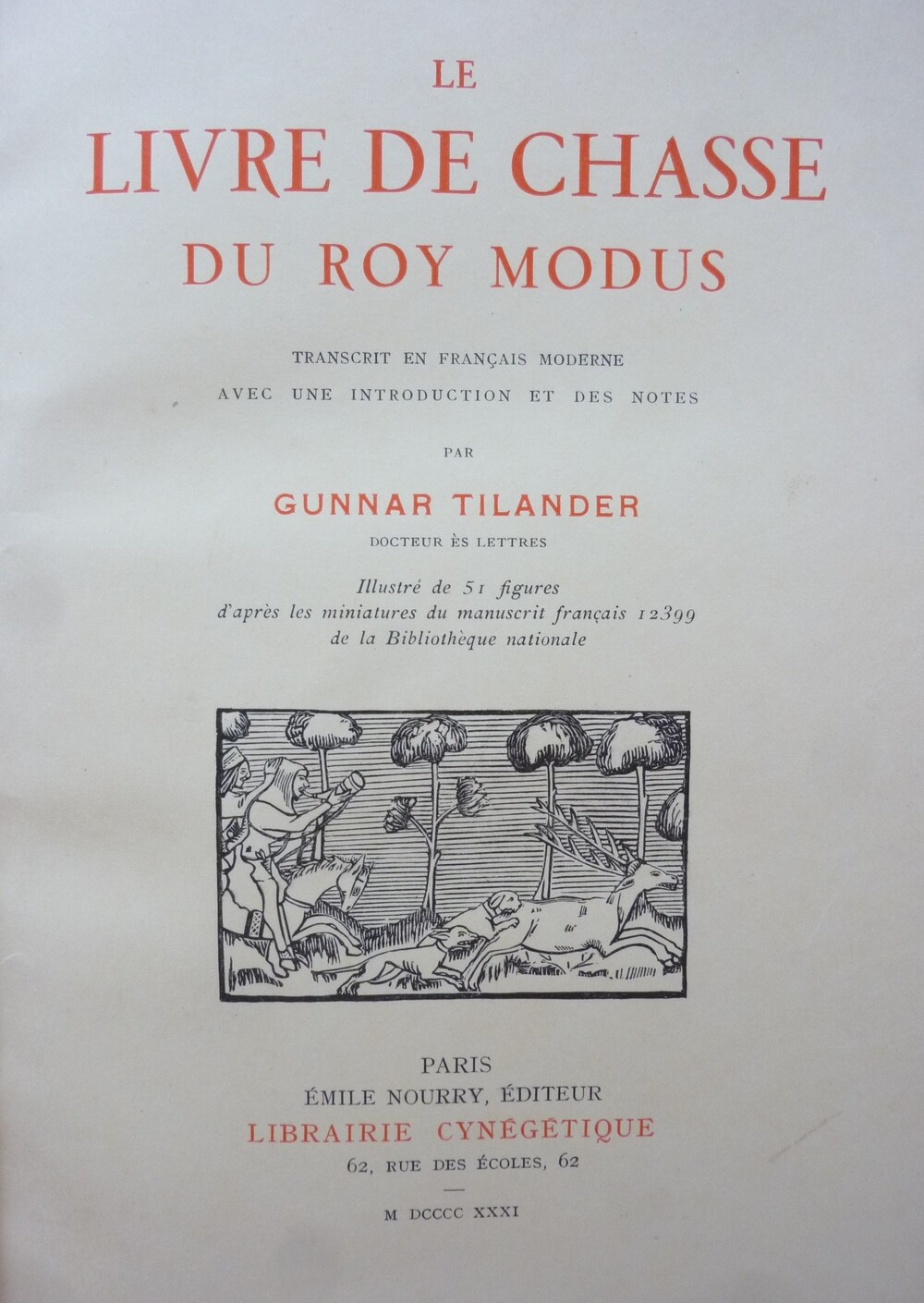 Cover für Le livre de chasse du roy Modus