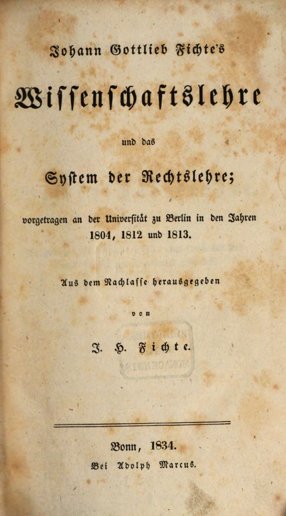 Cover für Die Wissenschaftslehre