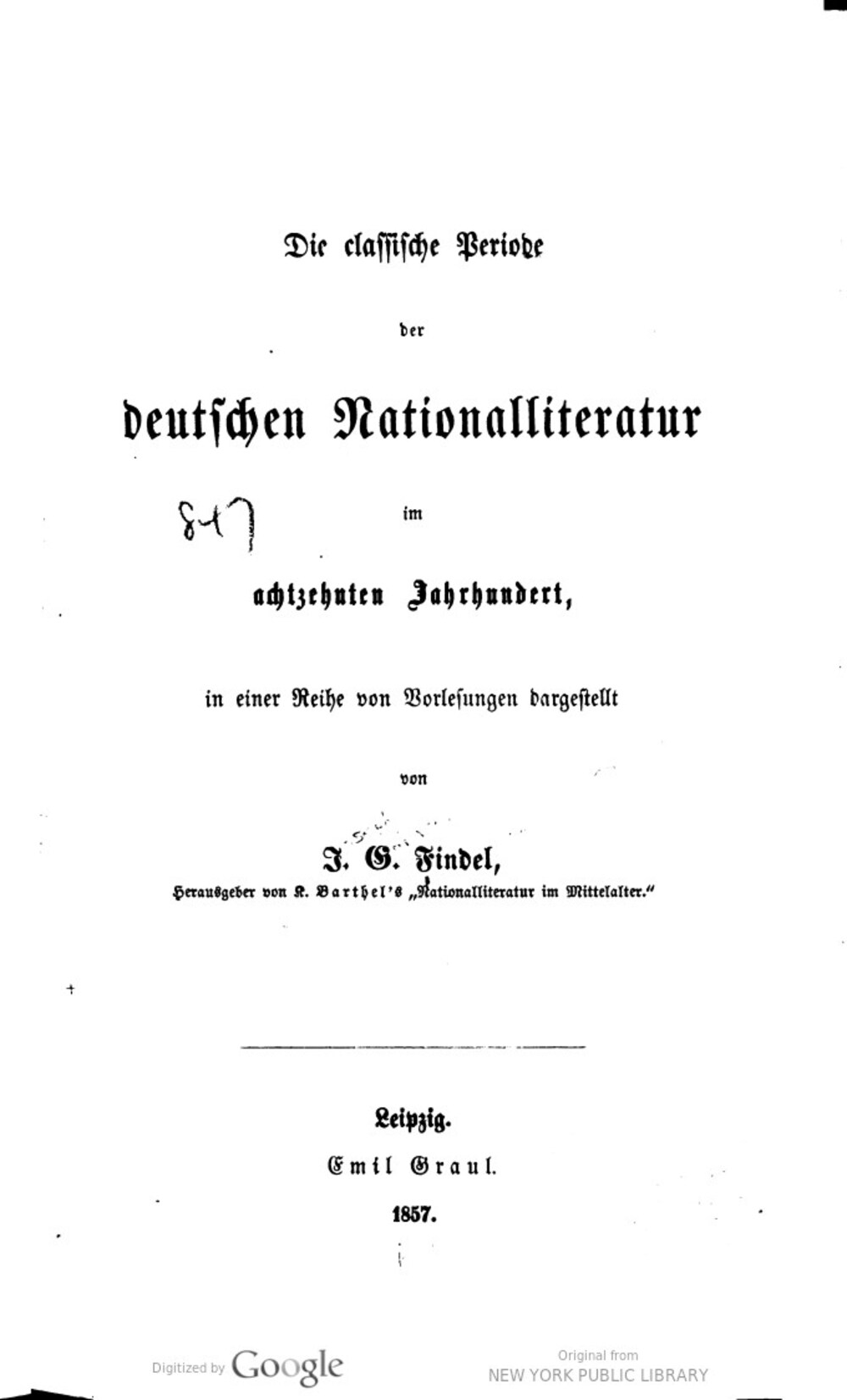 Cover für Geschichte der deutschen Literatur