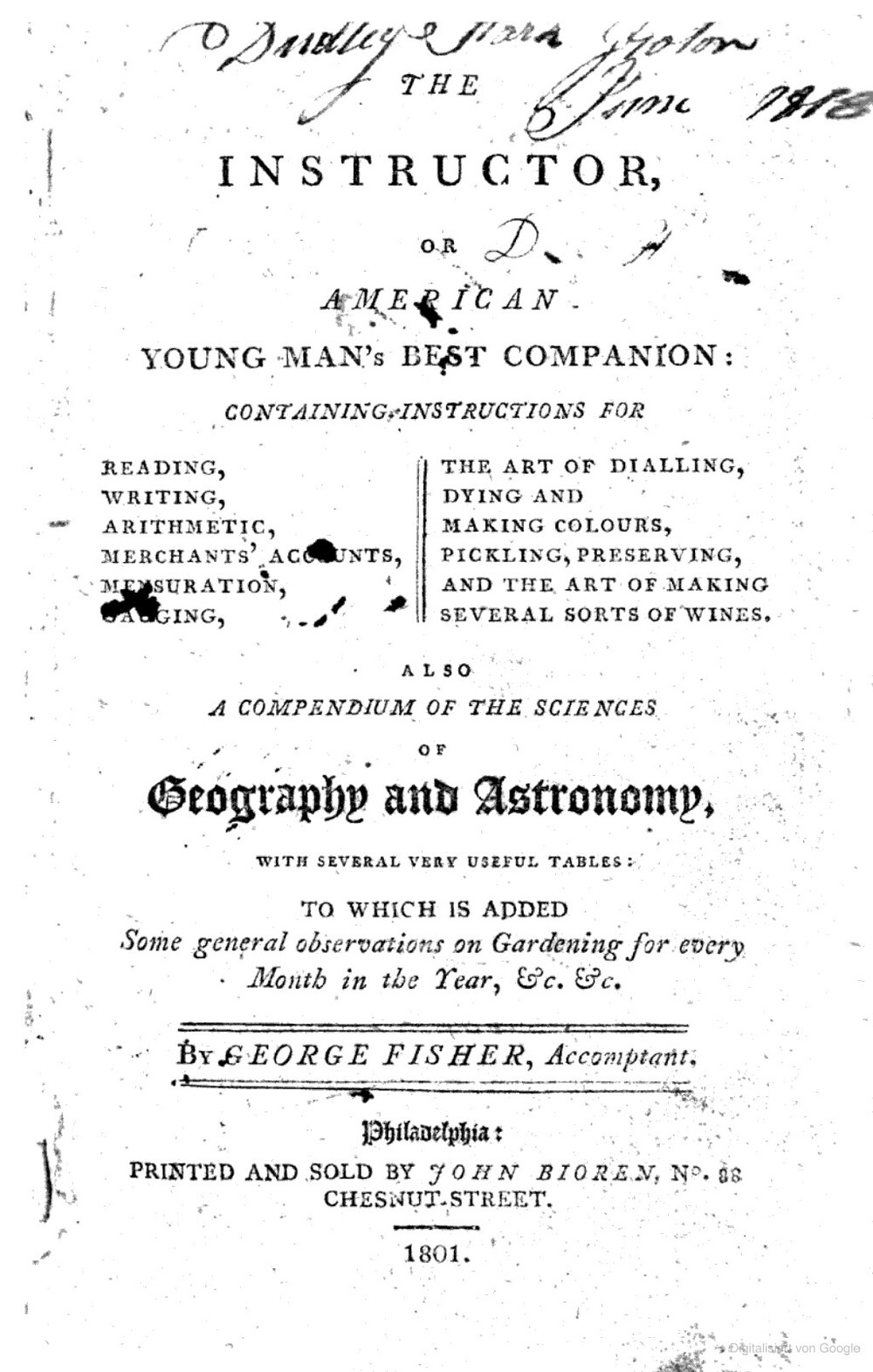 Cover für The instructor, or, American young man's best companion