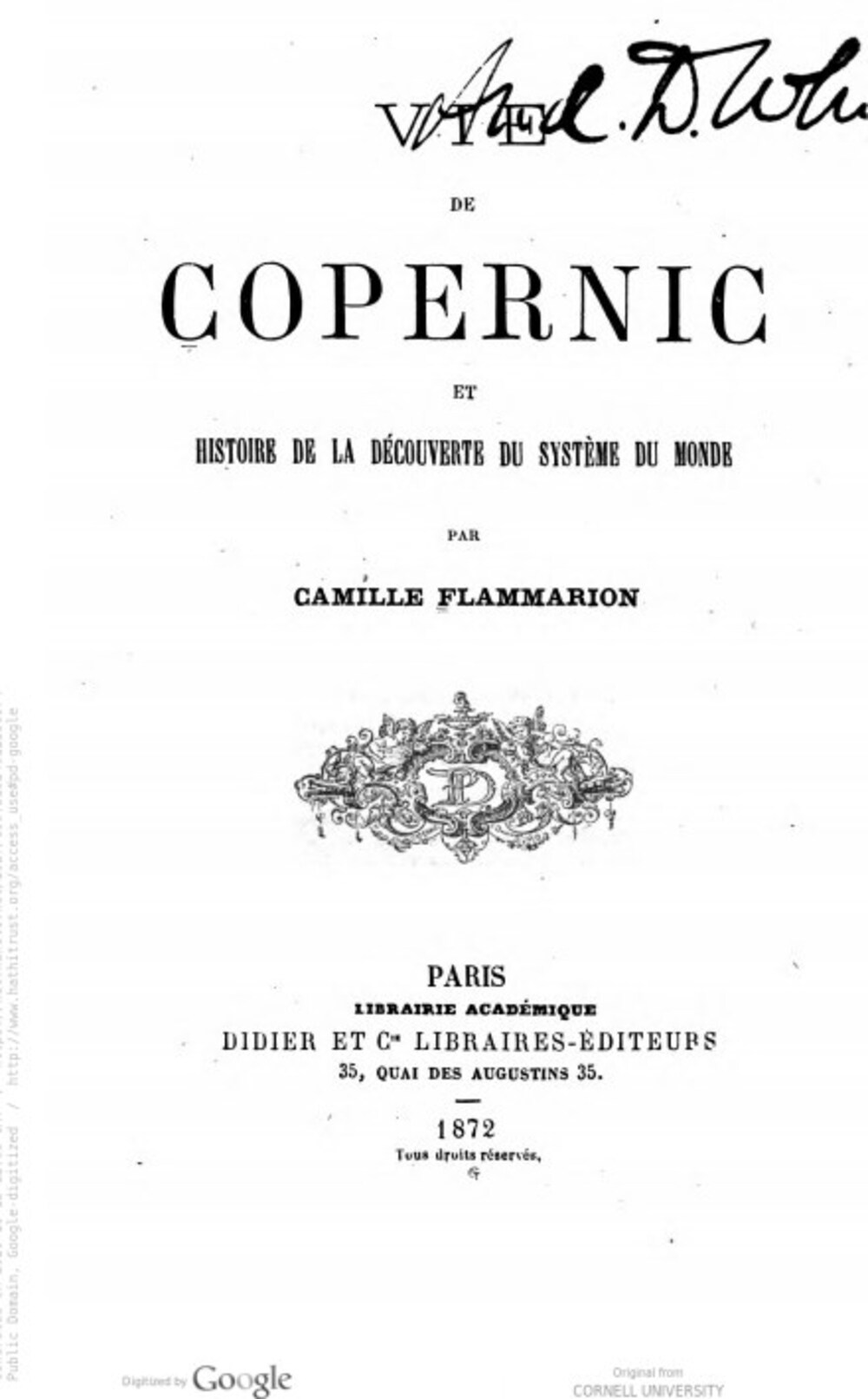 Cover für Vie de Copernic et histoire de la découverte du système du monde