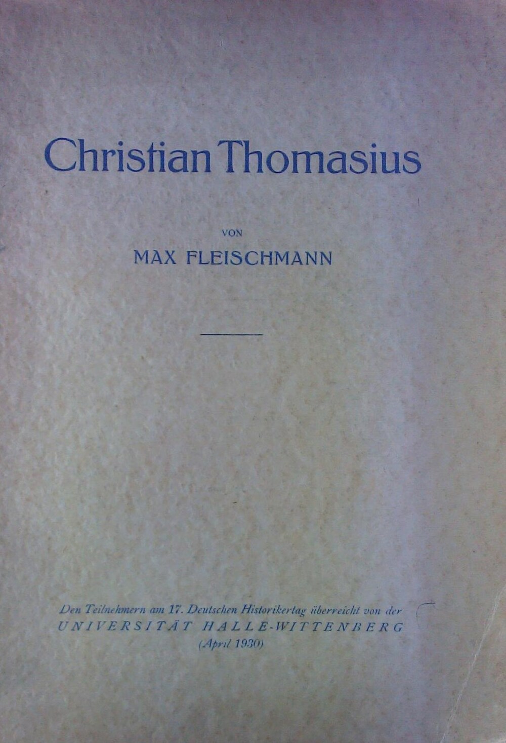 Cover für Christian Thomasius