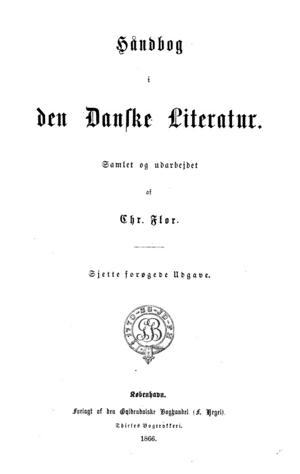 Cover für Haandbog i den danske literatur