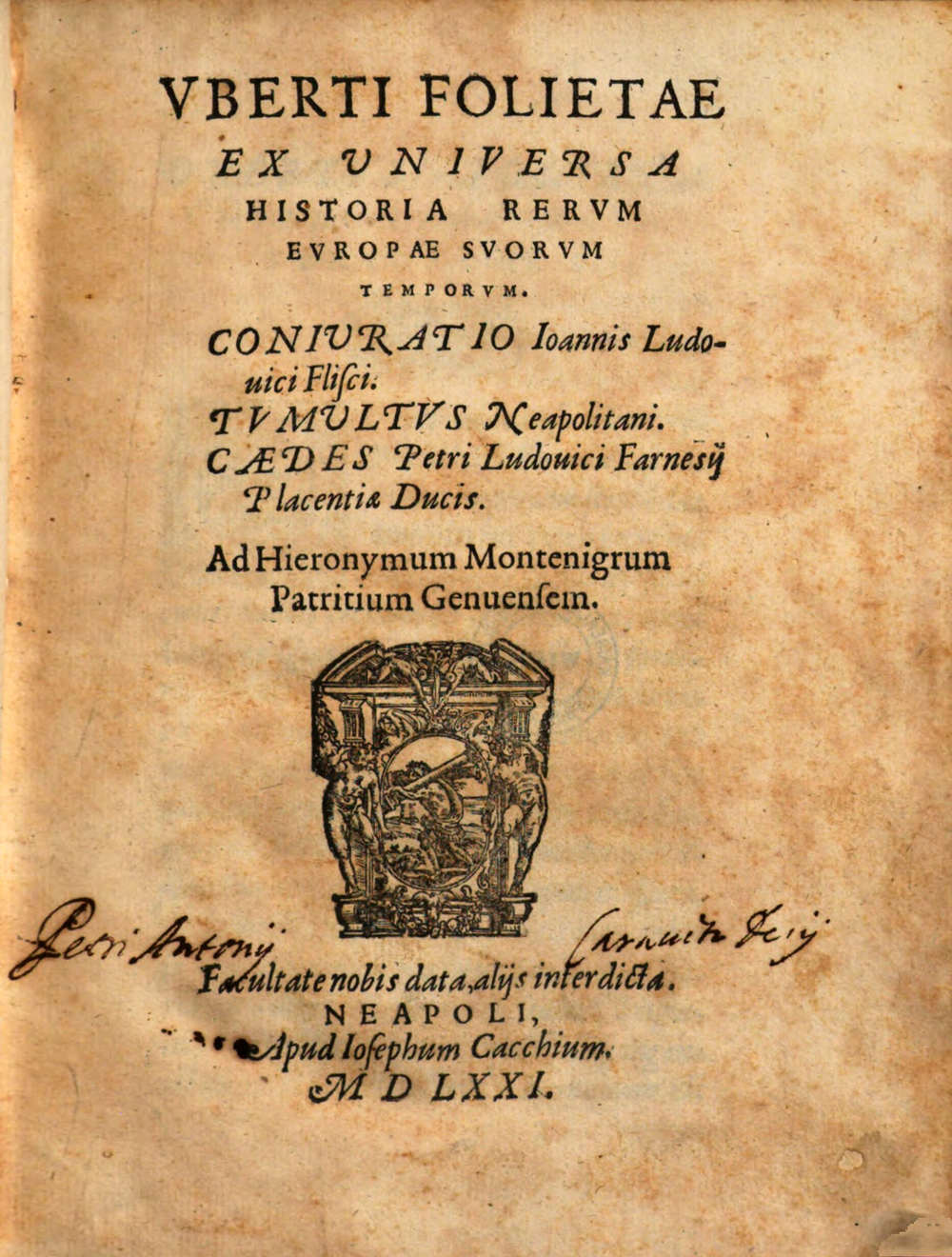 Cover für Ex universa historia rerum Europae suorum temporum