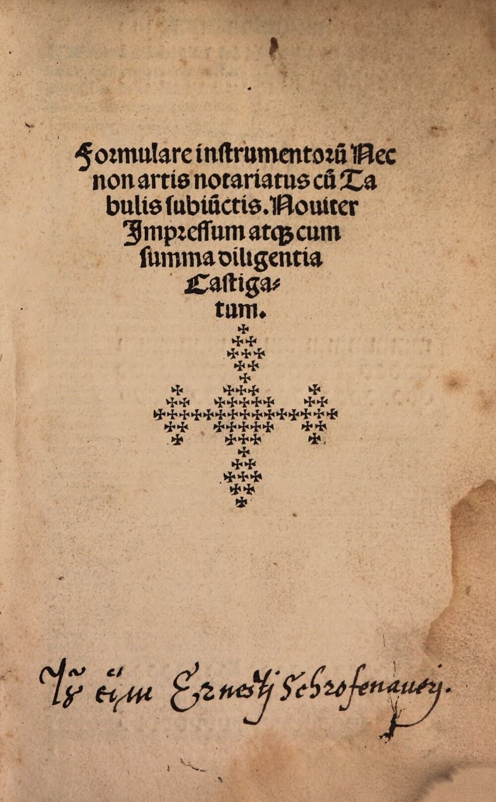 Cover für Formulare instrumentorum necnon ars notariatus cum tabulis subiunctis