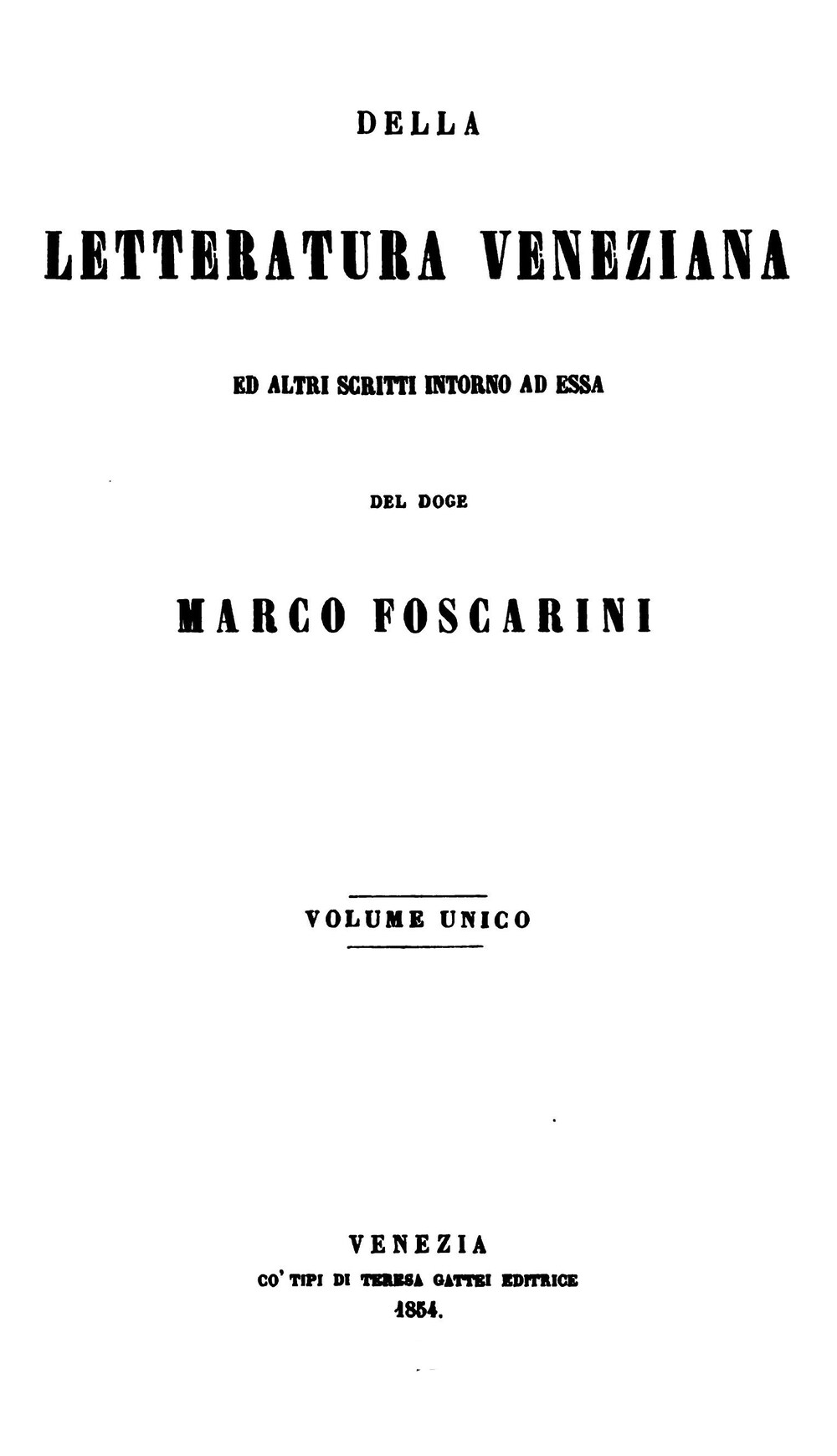 Cover für Della letteratura veneziana