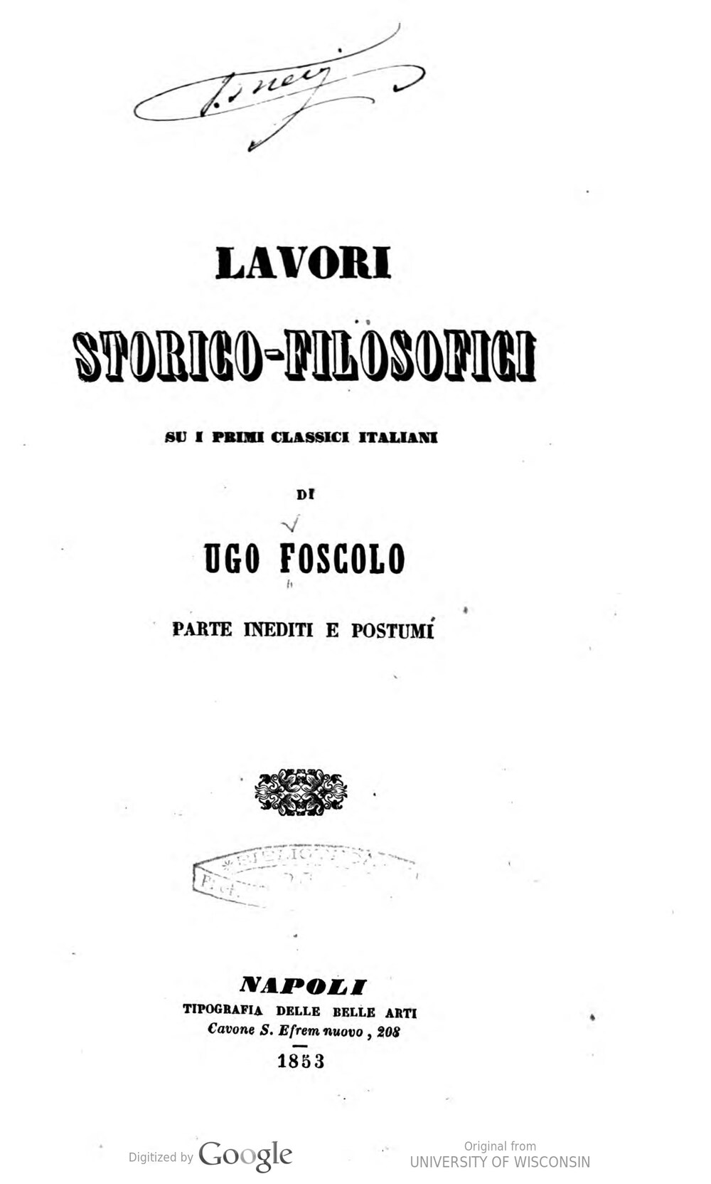 Cover für Lavori storico-filosofici