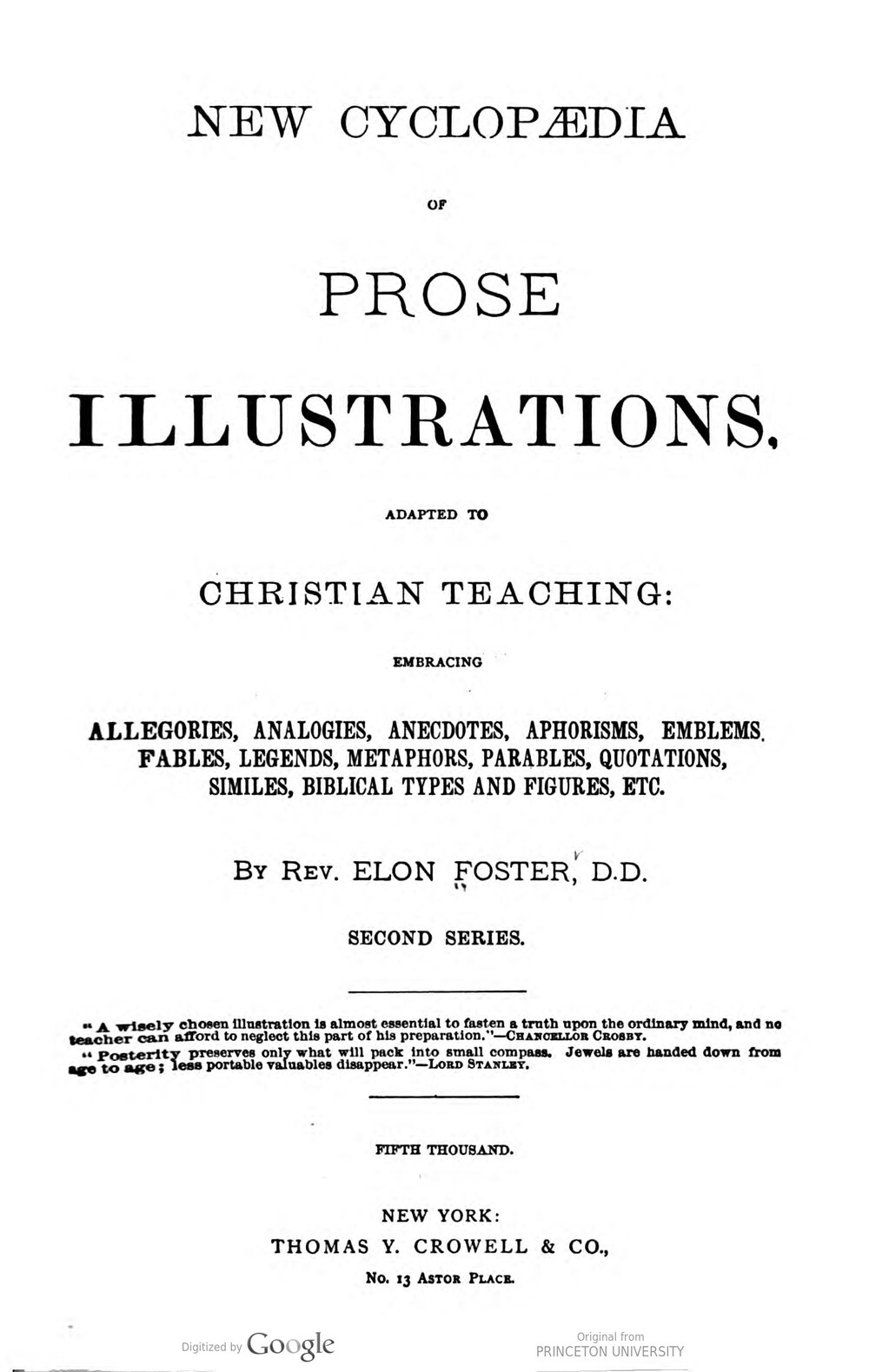 Cover für New cyclopaedia of prose illustrations adapted to christian teaching
