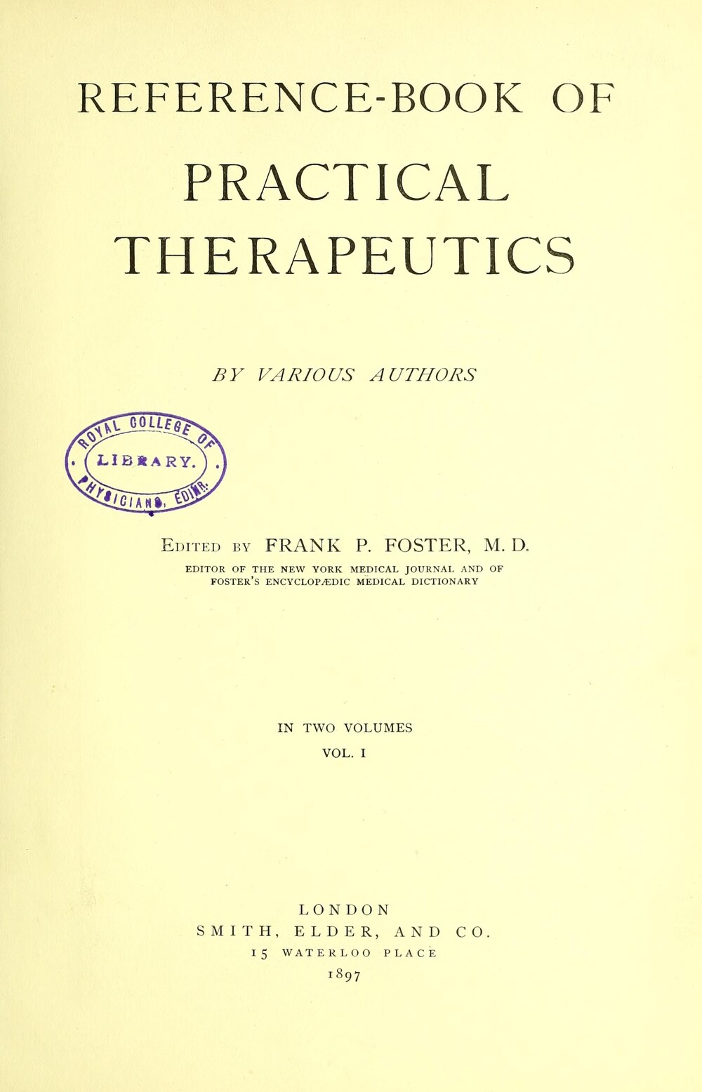 Cover für Reference-book of practical therapeutics