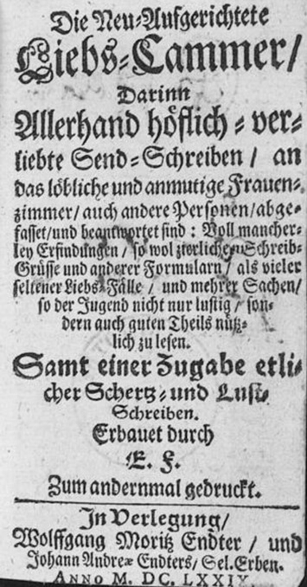 Cover für Die Neu-Aufgerichtete Liebs-Cammer