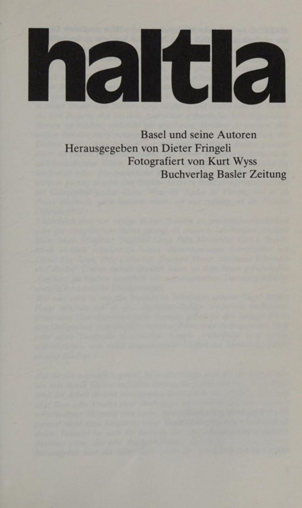 Cover für Haltla
