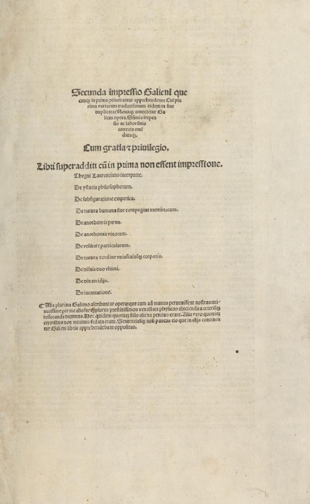 Cover für Secunda impressio Galieni que cunque in prima continebantur apprehendens