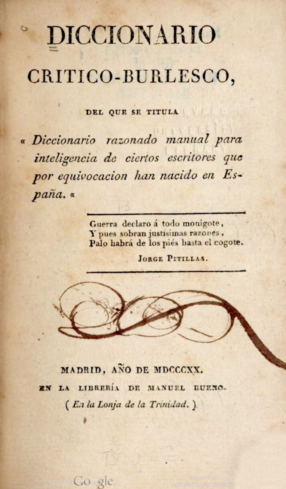 Cover für Diccionario crítico-burlesco