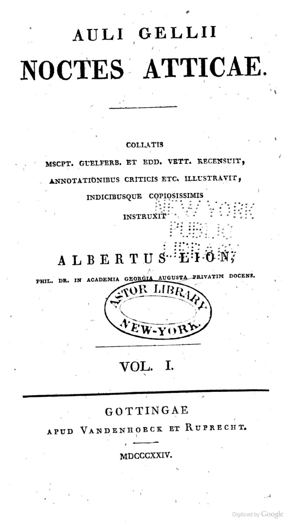 Cover für Noctes Atticae