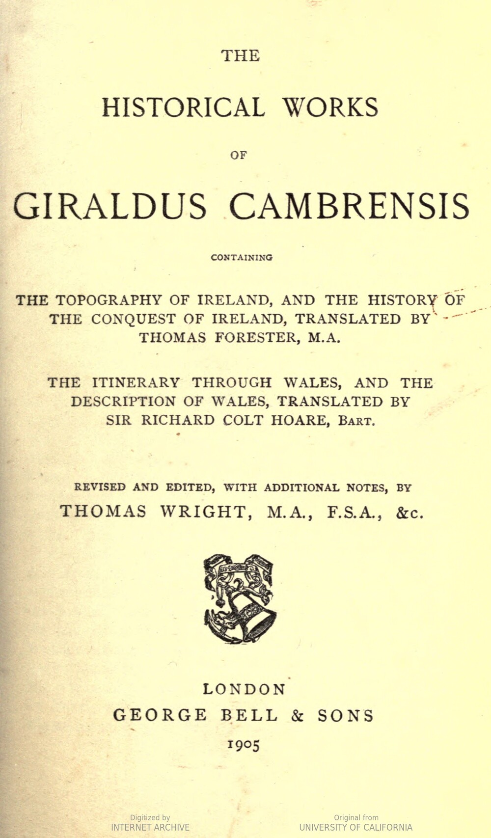 Cover für The description of Wales