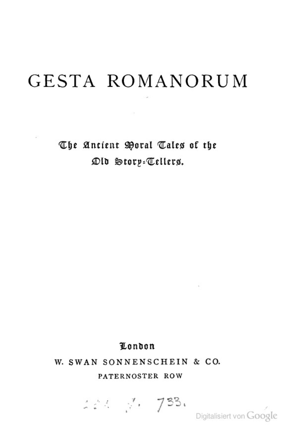 Cover für Gesta Romanorum