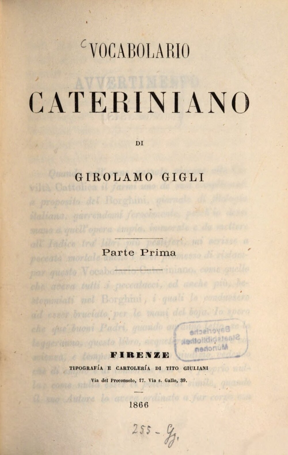 Cover für Vocabolario cateriniano