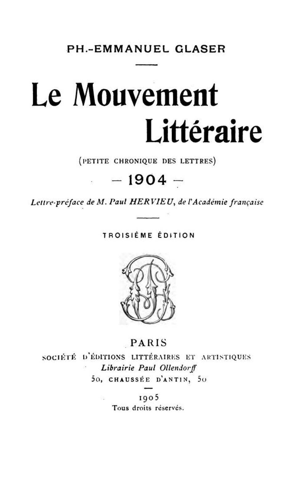 Cover für Le mouvement littéraire