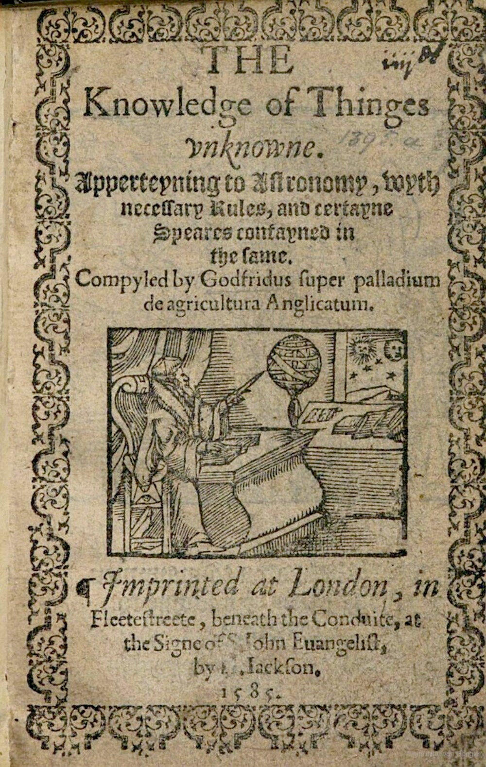 Cover für Here begynneth the boke of knowledge of thyngs unknowen apperteynge to astronomye