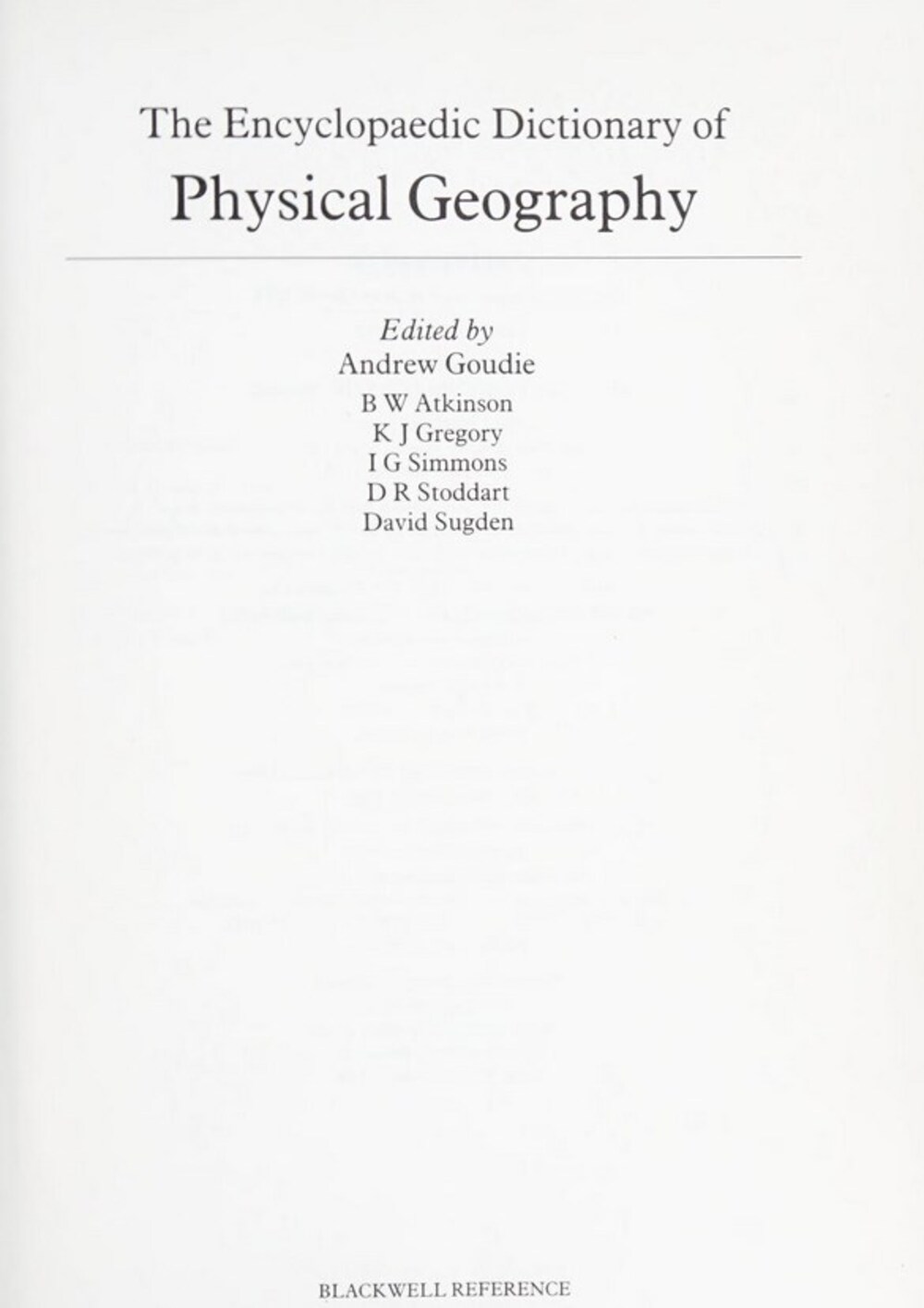 Cover für The encyclopedic dictionary of physical geography