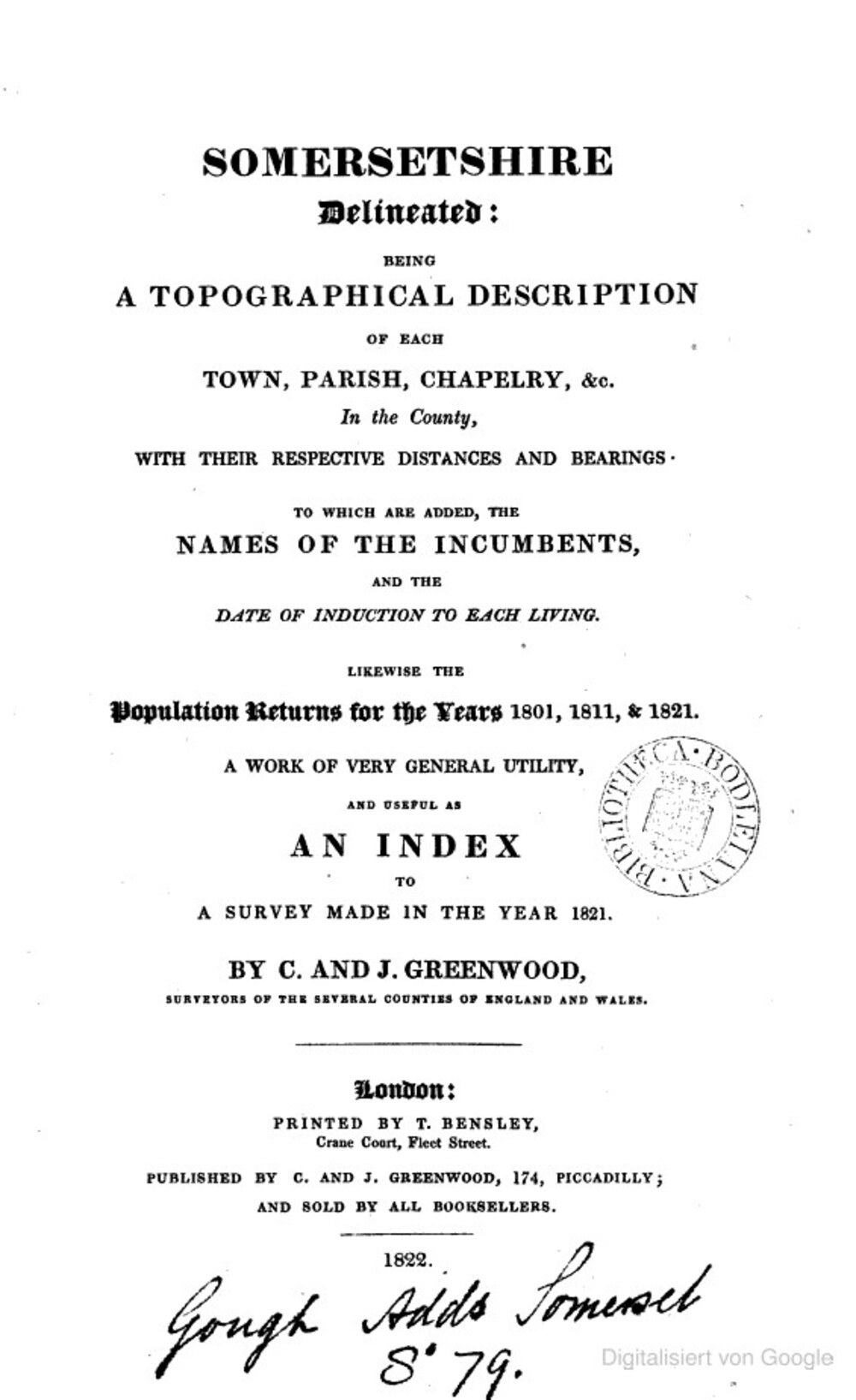 Cover für Somersetshire delineated