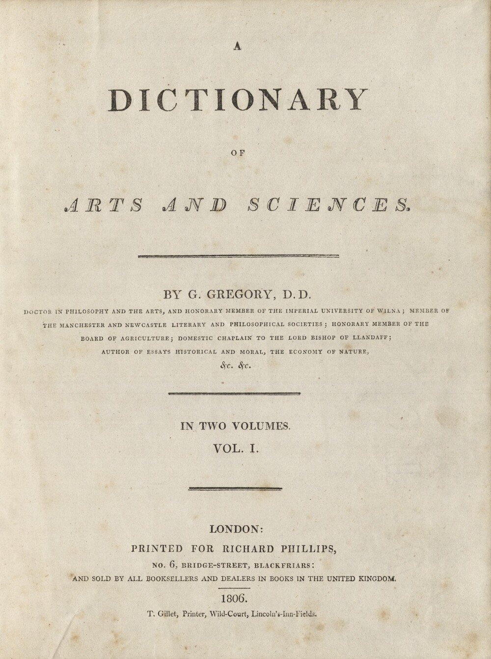 Cover für A dictionary of arts and sciences