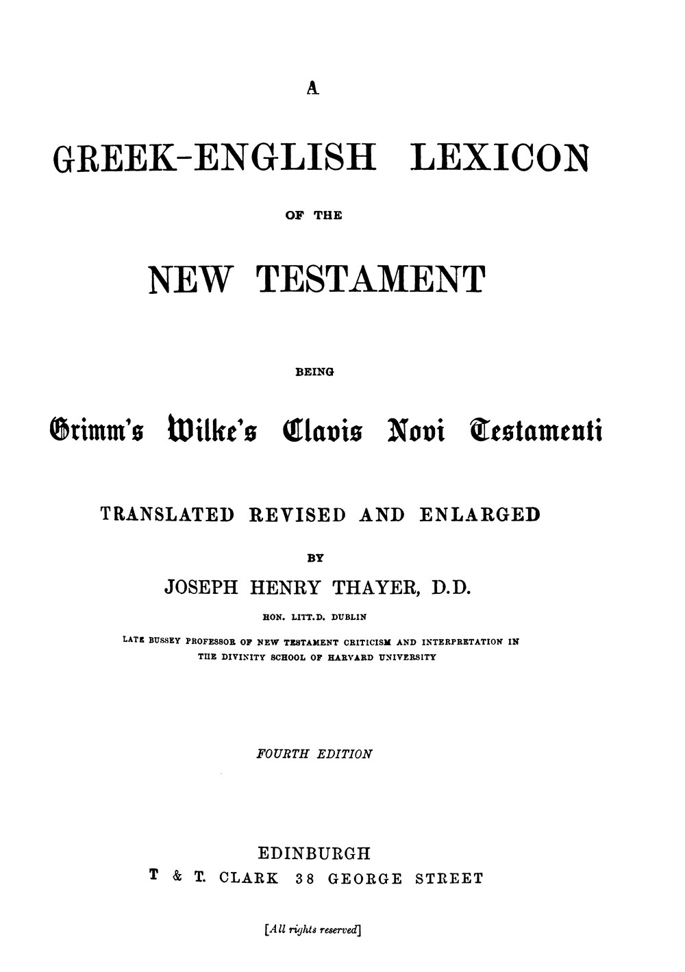 Cover für A Greek-English lexicon of the New Testament