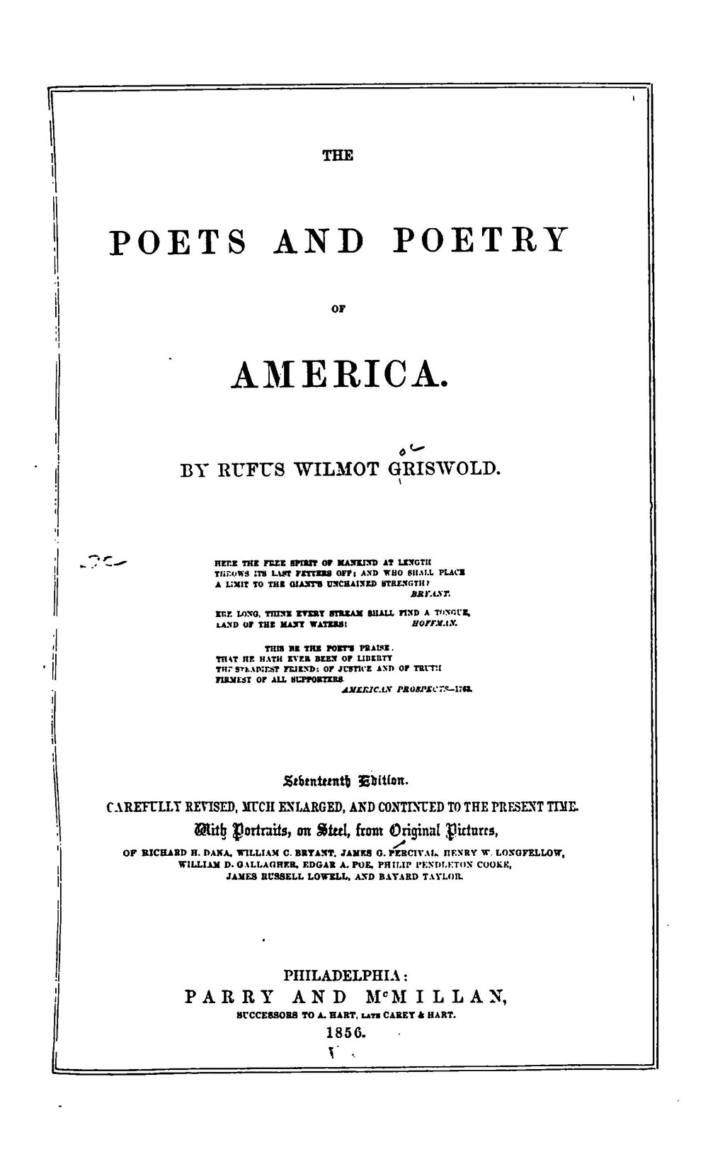 Cover für The poets and poetry of America