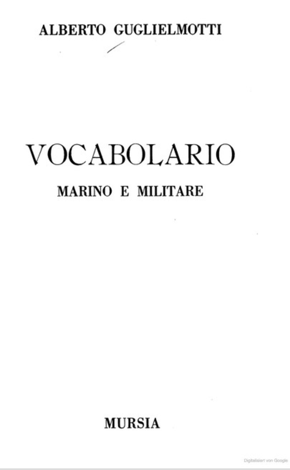 Cover für Vocabolario marino e militare