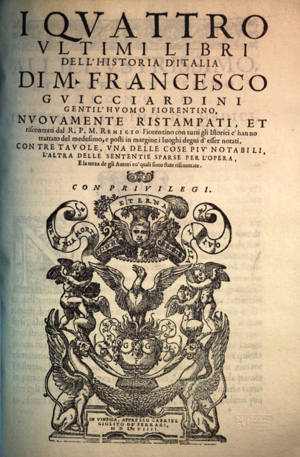 Cover für I quattro ultimi libri dell'historia d'Italia