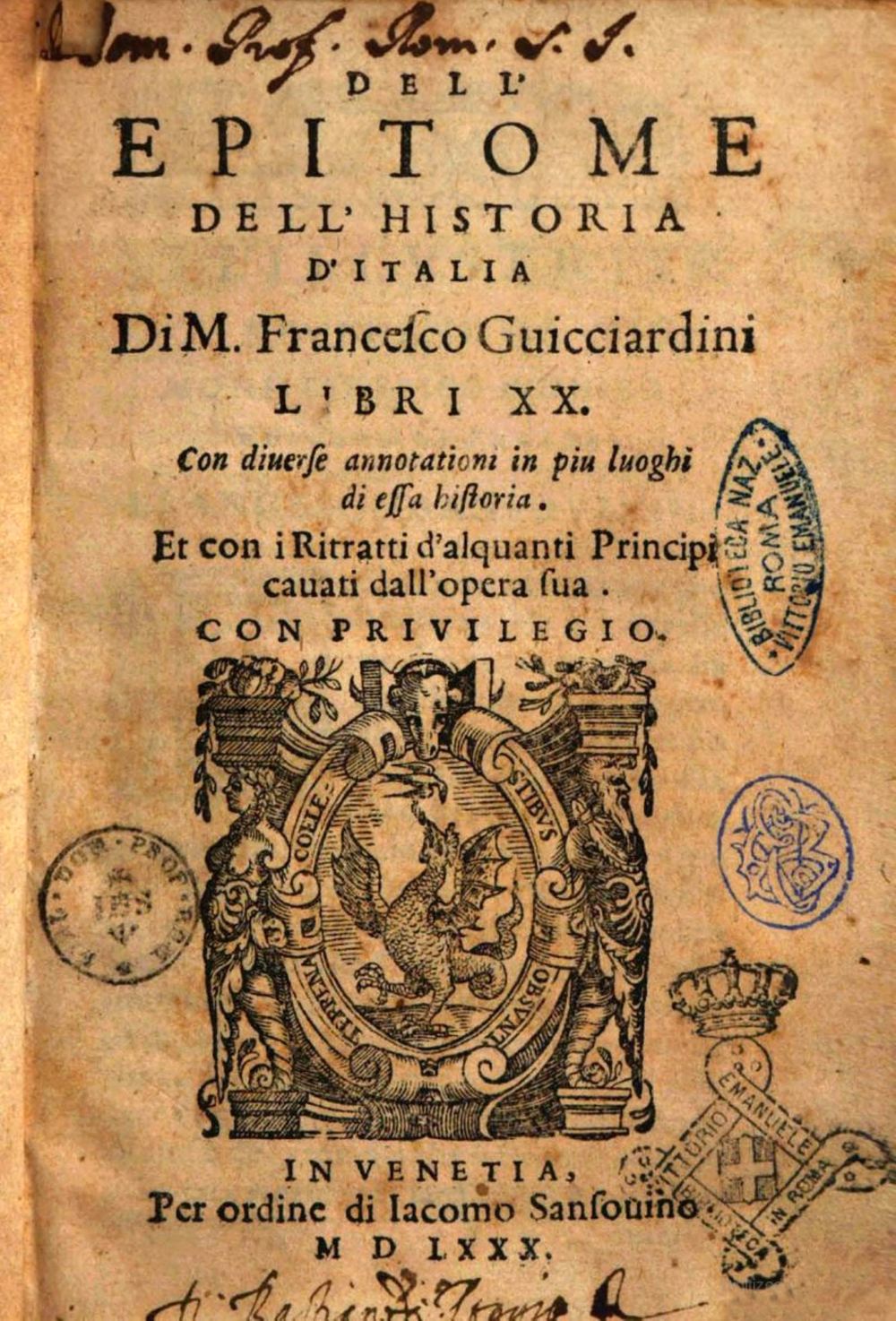 Cover für Dell'epitome dell'historia d'Italia