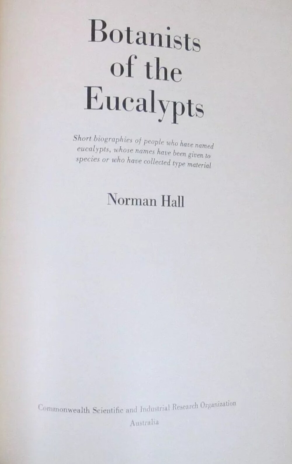 Cover für Botanists of the eucalypts