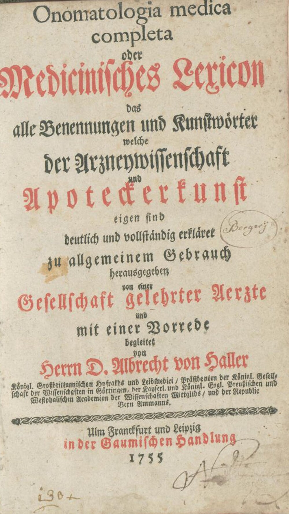 Cover für Onomatologia medica completa